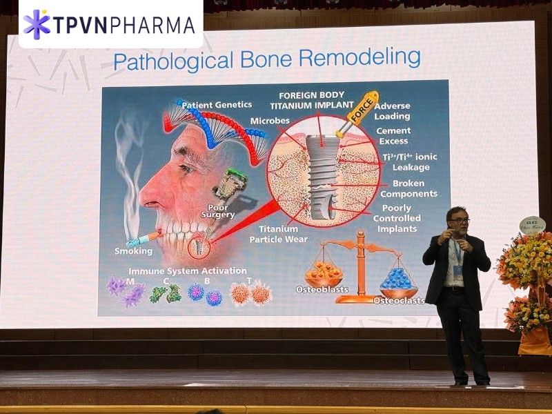 TS. BS Matteo Antoni trình bày bài báo cáo của mình tại hội nghị Quốc tế & Đào tạo Răng Hàm Mặt lần thứ 15