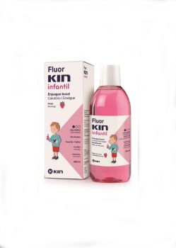 Nước súc miệng Fluor Kin Infantil vị dâu cho trẻ trên 5 tuổi (500 ml)