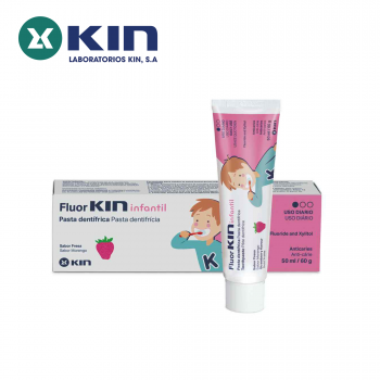 Kem đánh răng Fluor Kin Infantil vị dâu cho trẻ em 1 - 6 tuổi (50 ml / 60g)