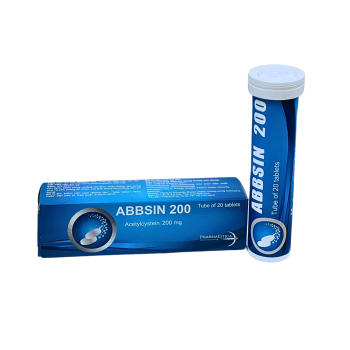 Viên nén sủi bọt Abbsin 200 hỗ trợ tiêu nhầy đường hô hấp (20 viên)