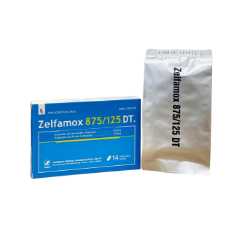 Zelfamox 875/125 DT – Thuốc điều trị viêm tai giữa, viêm họng (14 viên)