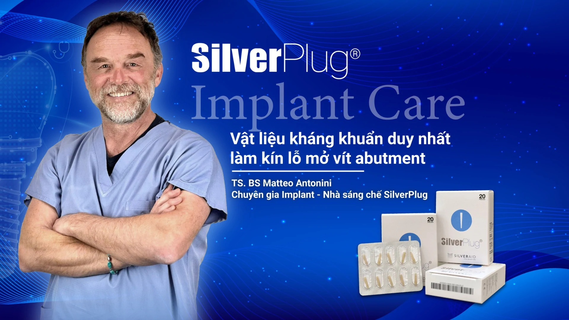 SilverPlug: Giải pháp toàn diện bịt kín lỗ vít abutment và ngăn ngừa viêm quanh implant